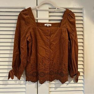 Madewell Rust Corduroy Skirt